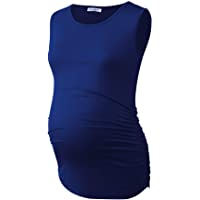 Smallshow Ropas de Maternidad Camiseta para Maternidad Ropa de Lactancia para Mamá con Pliegues